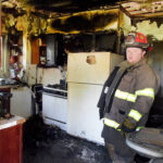 burned out kitchen